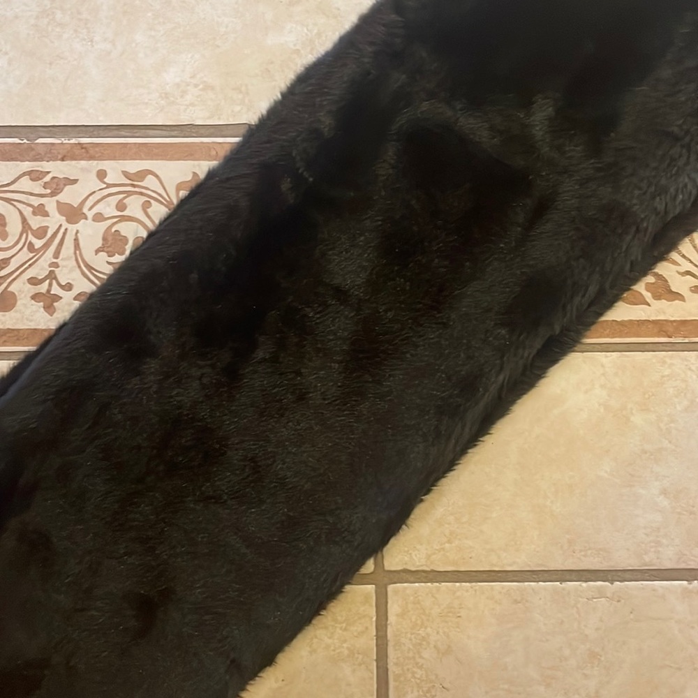 Beautiful Black Faux fur shawl